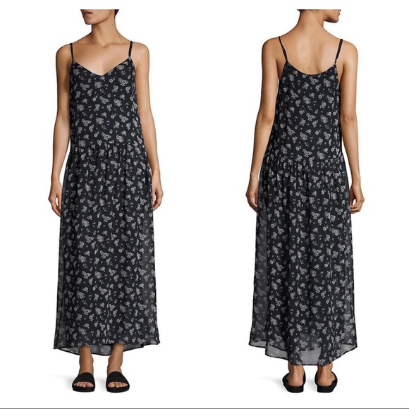 Vince Dresses & Skirts - Vince Silk Georgette Calico Floral Print Maxi Dress